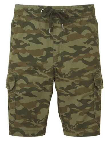 WOM-WB906-Mens Camo Cargo Utility Shorts
